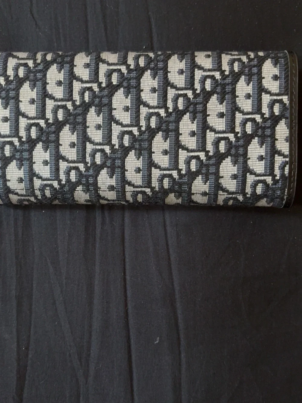 Unknown source , Black and White Jacquard 'D' Logo Clutch
